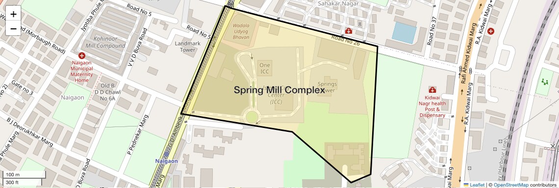 Location Map of Spring Mill Complex, Mumbai