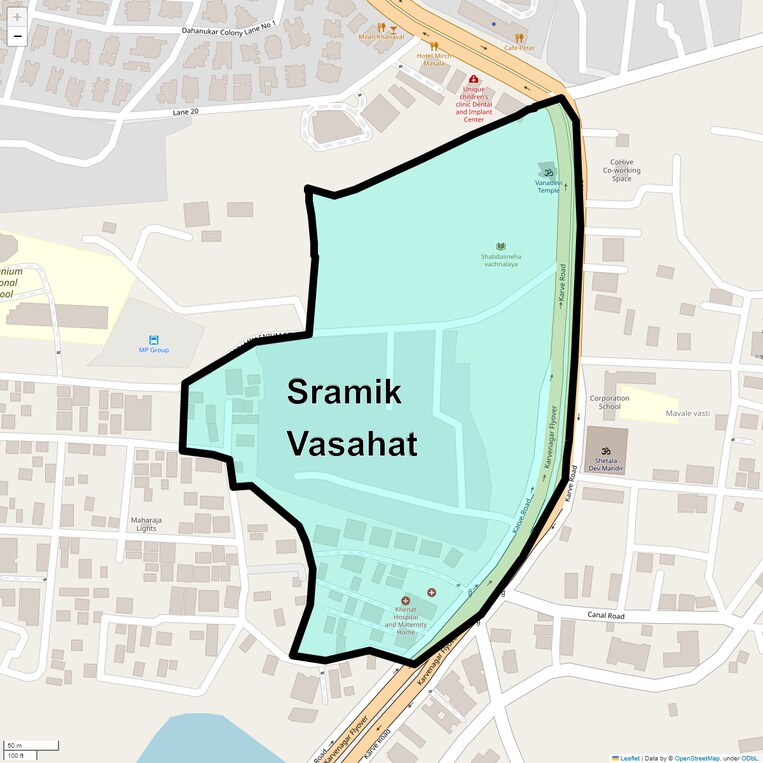 Location Map of Sramik Vasahat