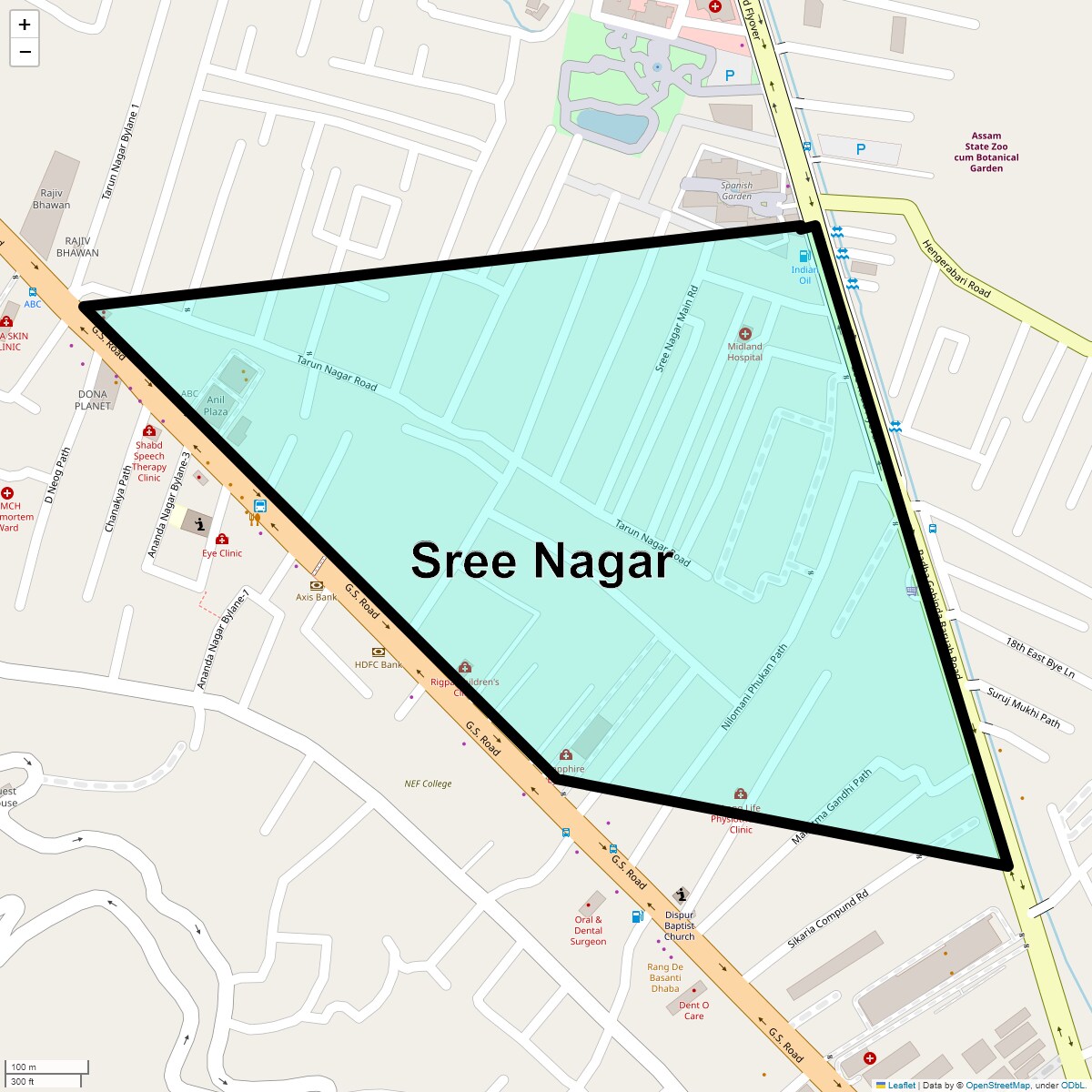Sree Nagar Map