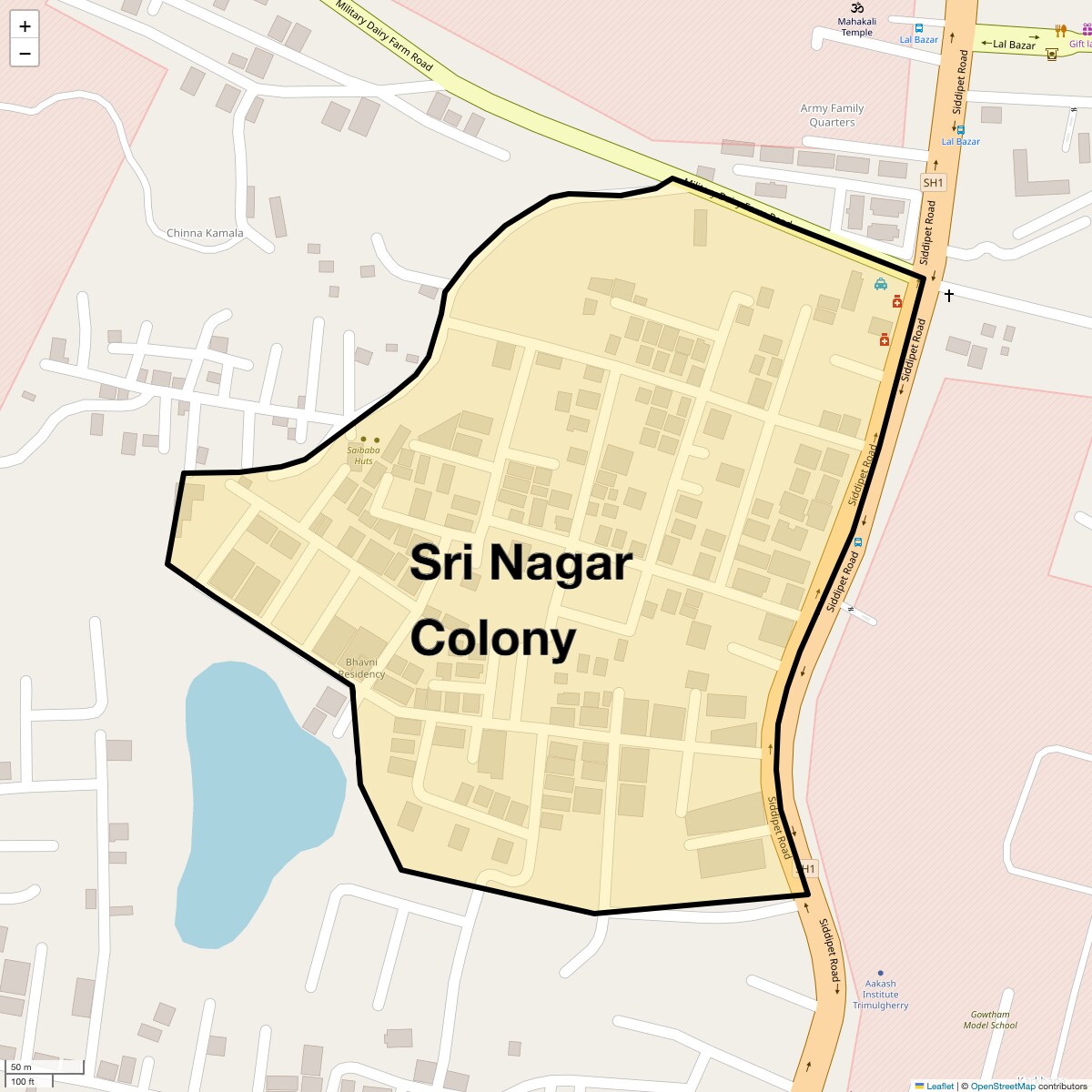 Check Time Travel of Sri Nagar Colony, Hyderabad