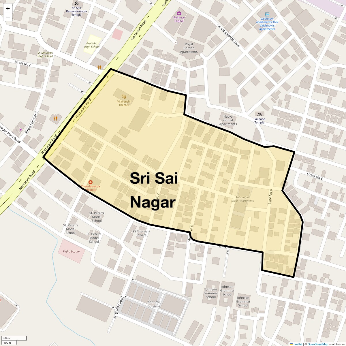 Sri Sai Nagar Map