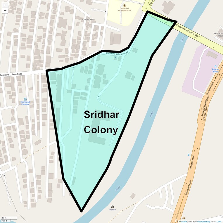 Location Map of Sridhar Colony