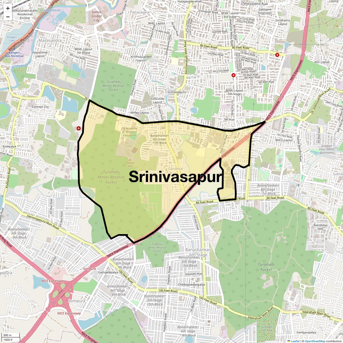 Check Time Travel of Srinivasapur, Bangalore
