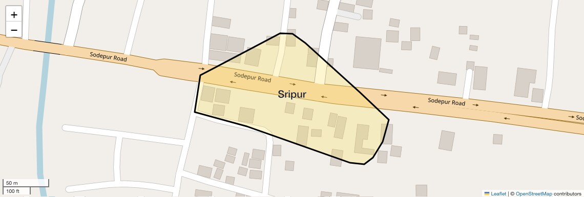 Location Map of Sripur, Kolkata