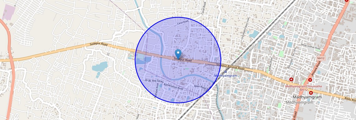 Location Map of Sripur, Kolkata