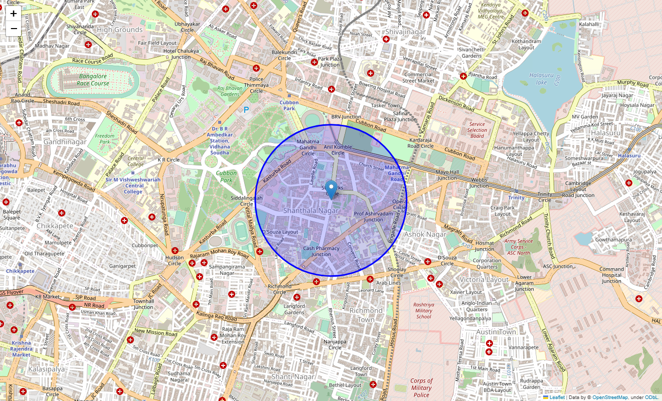 Richmond Circle, Bangalore Map, Photos and Videos, Property Rates, Ratings and Reviews