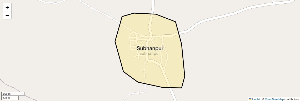 Location Map of Subhanpur, Hyderabad