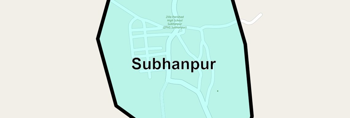 Location Map of Subhanpur, Hyderabad