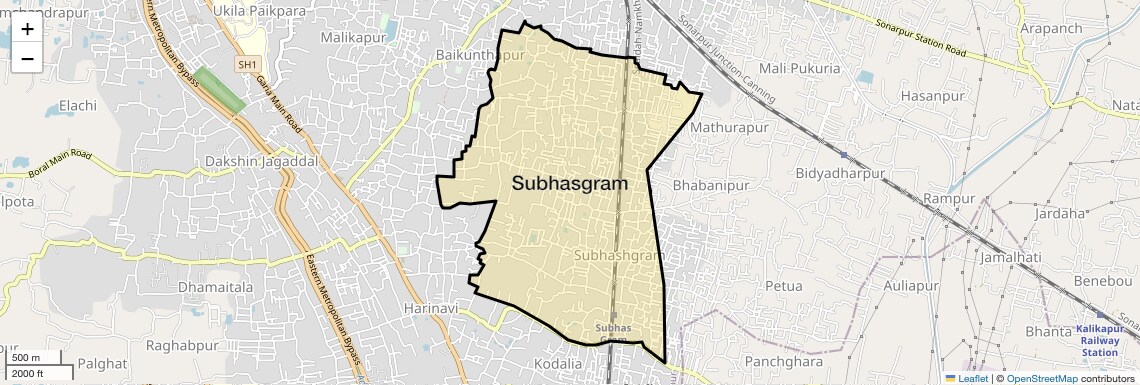 Location Map of Subhasgram, Kolkata