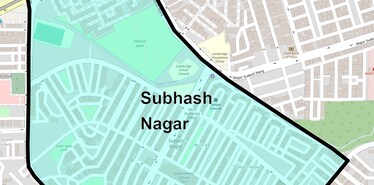 Location Map of Subhash Nagar, Delhi