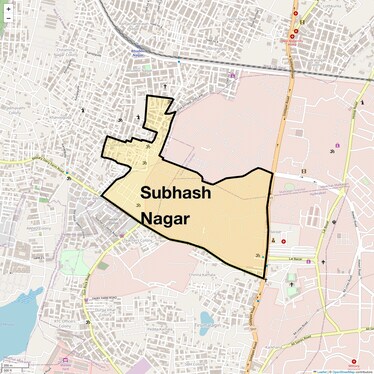 Location Map of Subhash Nagar, Hyderabad