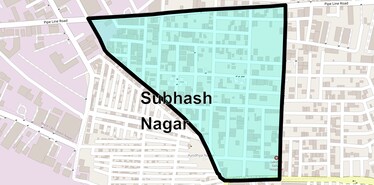 Location Map of Subhash Nagar, Hyderabad