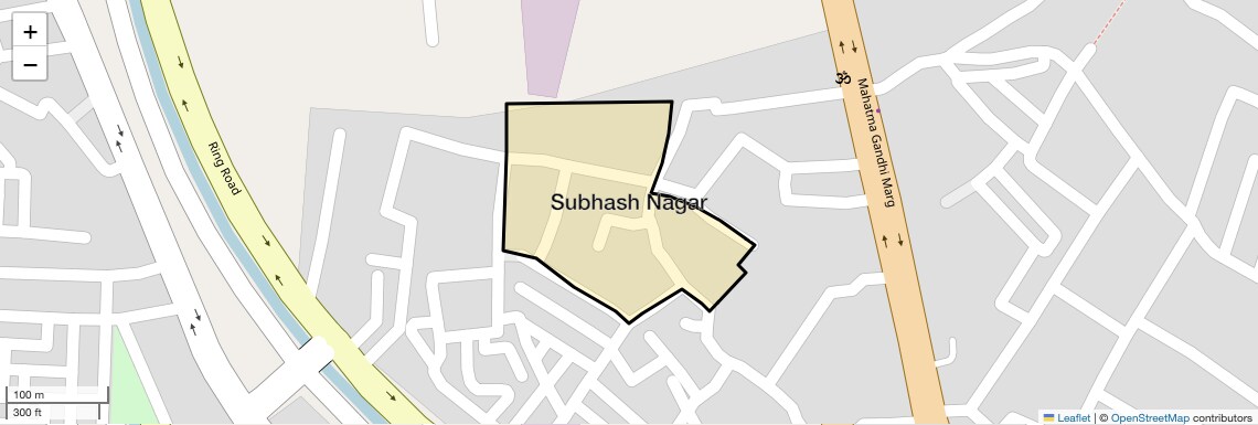 Location Map of Subhash Nagar, Lucknow