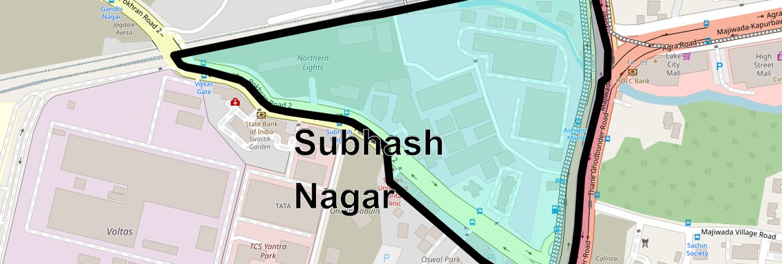 Location Map of Subhash Nagar, Thane