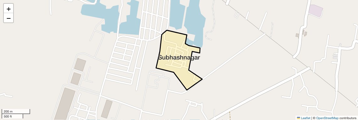 Location Map of Subhashnagar, Kolkata