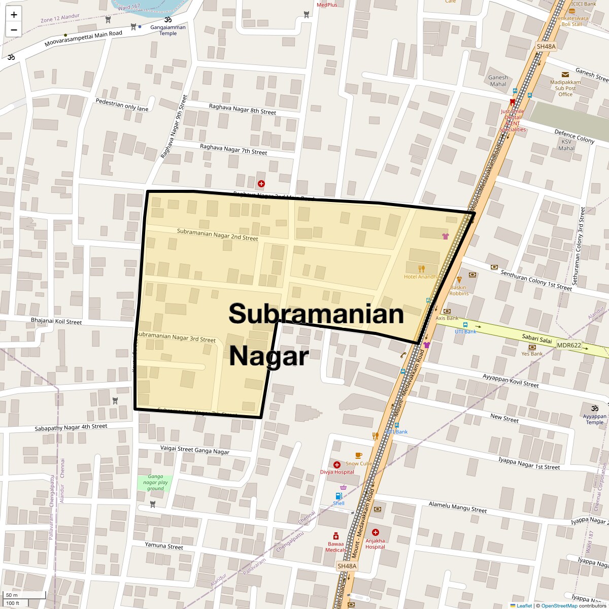 Subramanian Nagar Map
