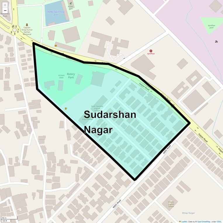Location Map of Sudarshan Nagar