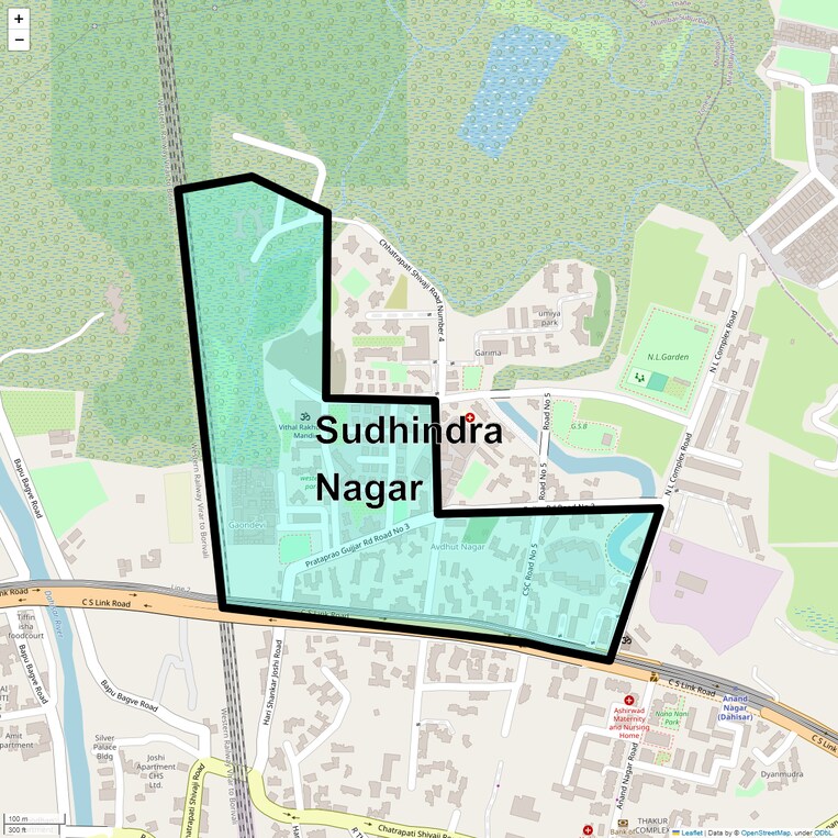 Location Map of Sudhindra Nagar