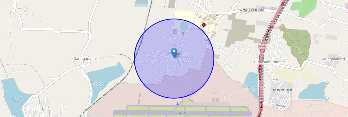Location Map of Sugatta, Bangalore