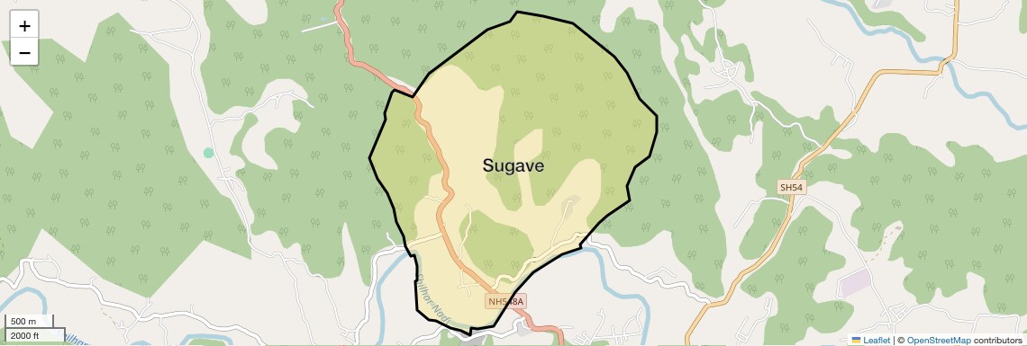Location Map of Sugave, Navi Mumbai