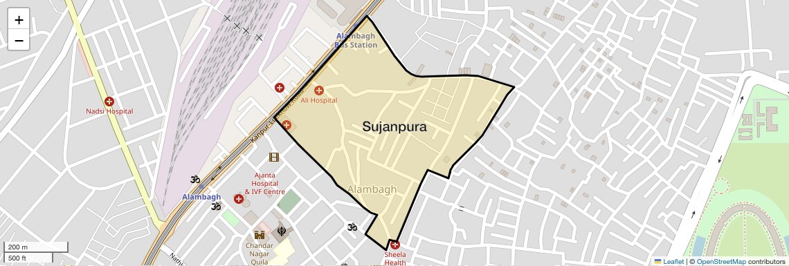 Location Map of Sujanpura, Lucknow