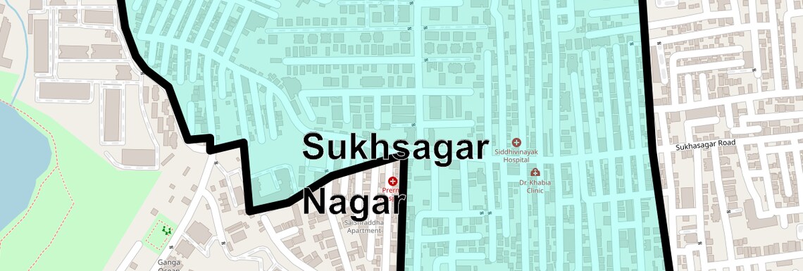 Location Map of Sukhsagar Nagar, Pune