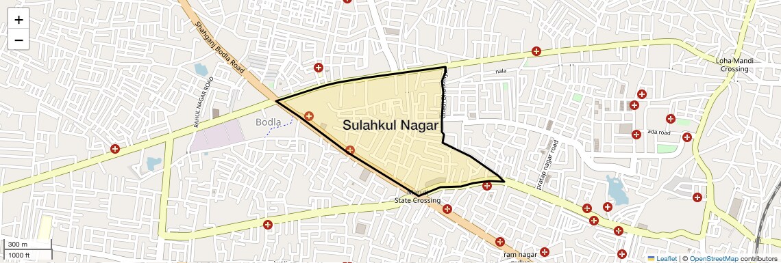 Location Map of Sulahkul Nagar, Agra