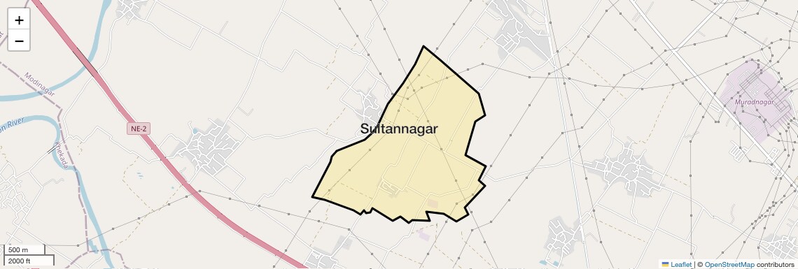 Location Map of Sultannagar, Ghaziabad