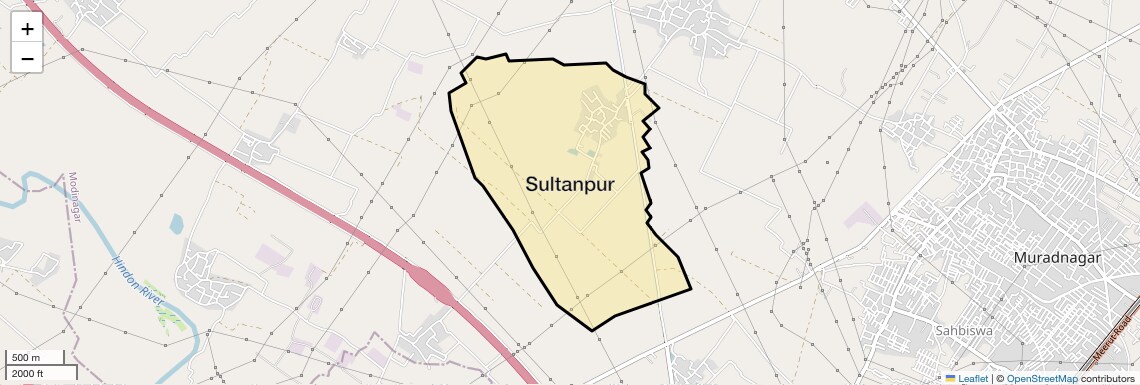 Location Map of Sultanpur, Ghaziabad