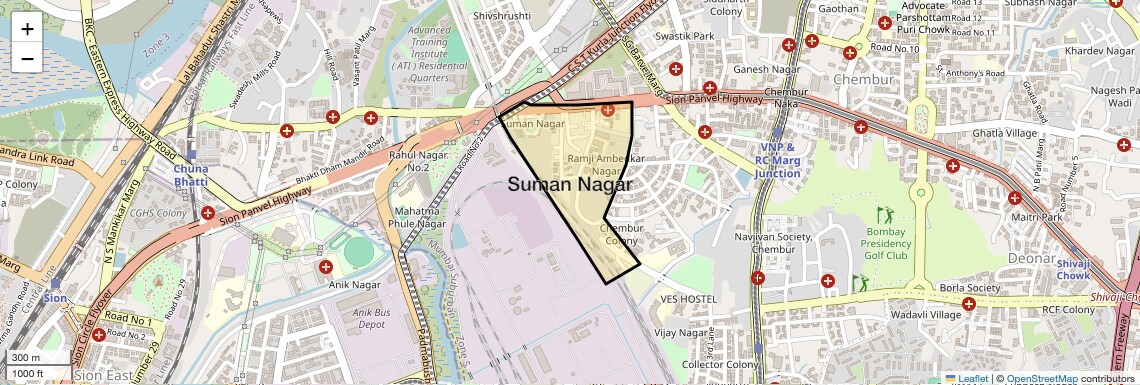 Location Map of Suman Nagar, Mumbai