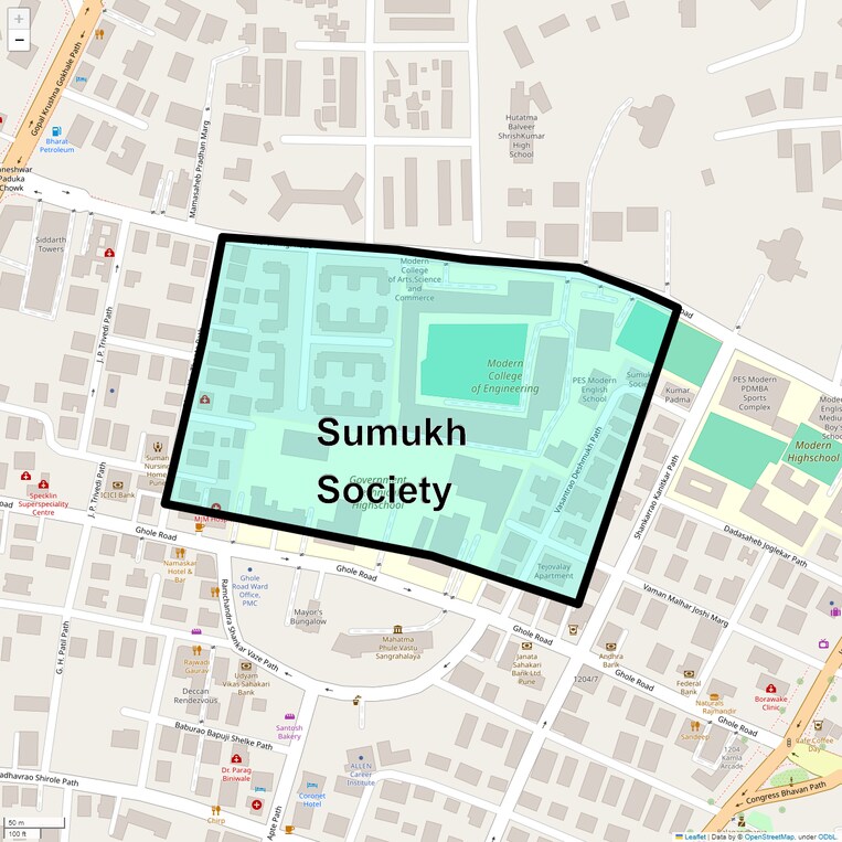 Location Map of Sumukh Society