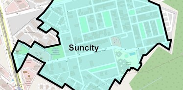 Location Map of Suncity, Gurgaon