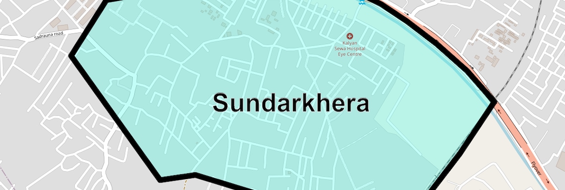 Location Map of Sundarkhera, Lucknow
