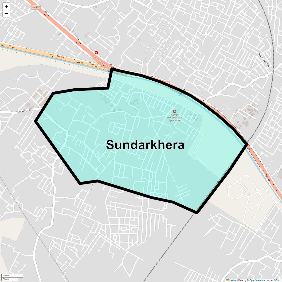Location Map of Sundarkhera, Lucknow