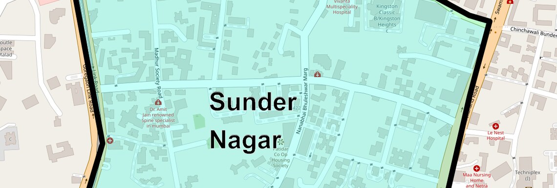 Location Map of Sunder Nagar, Mumbai