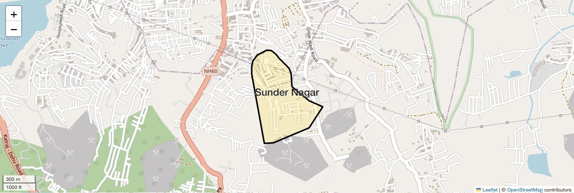 Location Map of Sunder Nagar, Pune