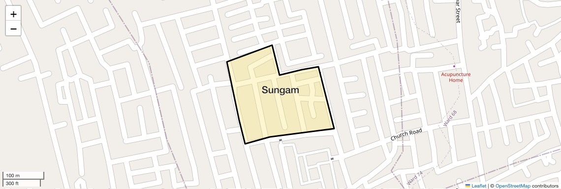 Location Map of Sungam, Coimbatore
