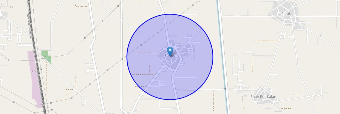 Location Map of Sunped, Faridabad