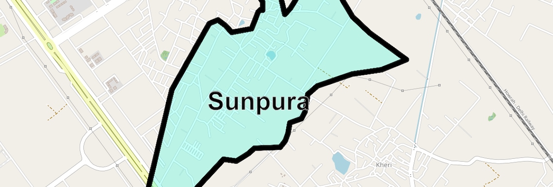 Location Map of Sunpura, Greater Noida