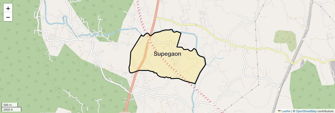 Location Map of Supegaon, Thane