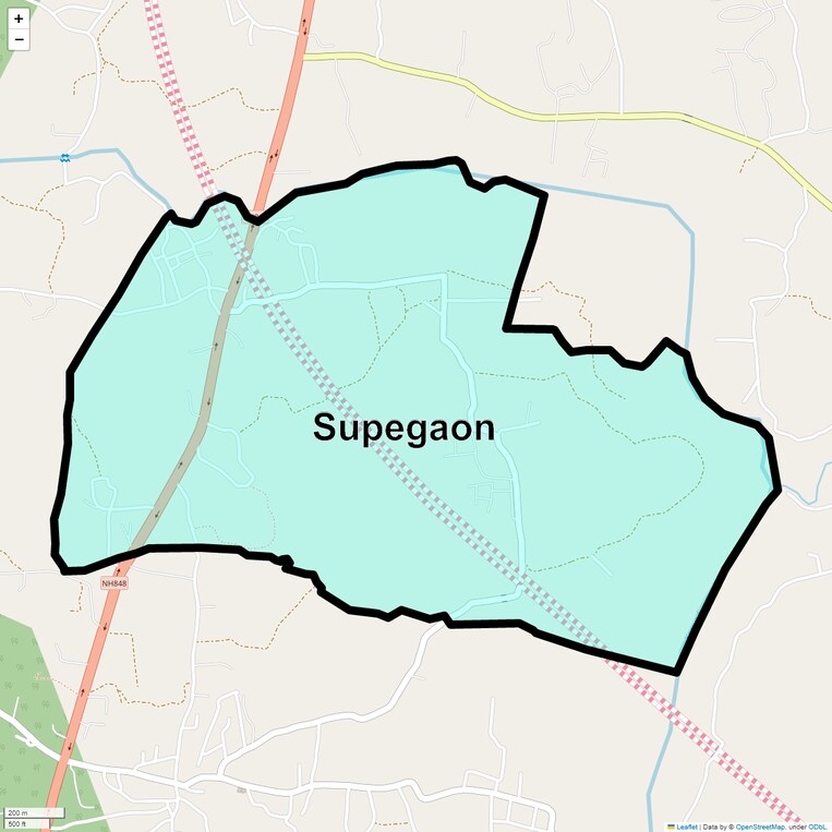 Location Map of Supegaon