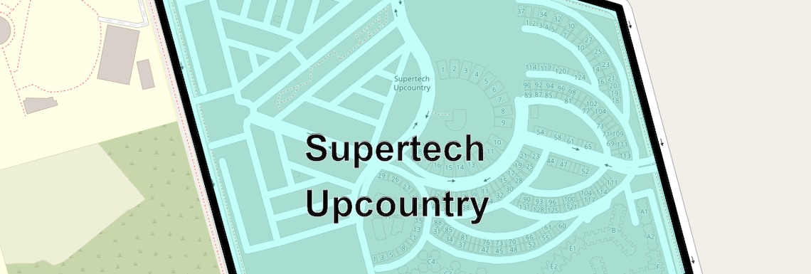 Location Map of Supertech Upcountry, Greater Noida