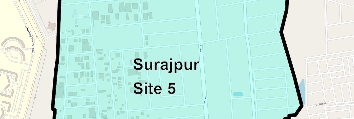 Location Map of Surajpur Site 5, Greater Noida