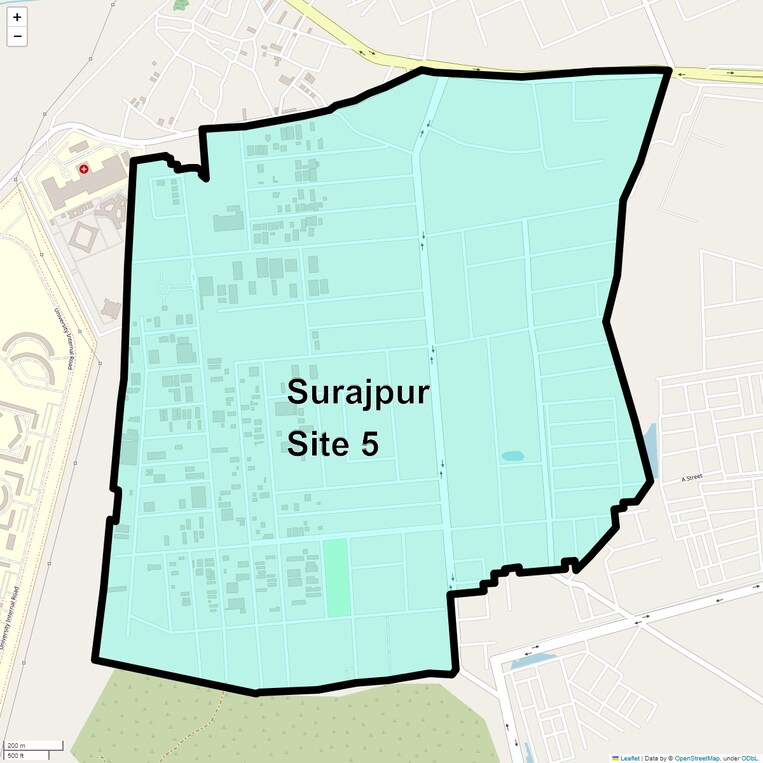 Location Map of Surajpur Site 5