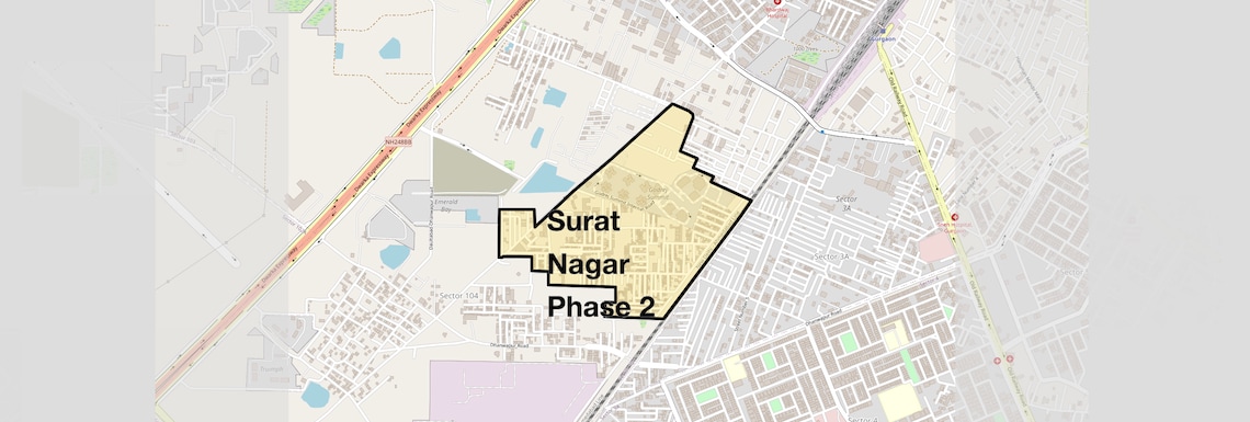 Location Map of Surat Nagar Phase 2, Gurgaon