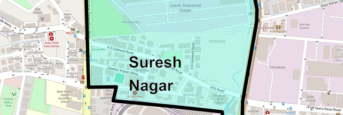 Location Map of Suresh Nagar, Mumbai