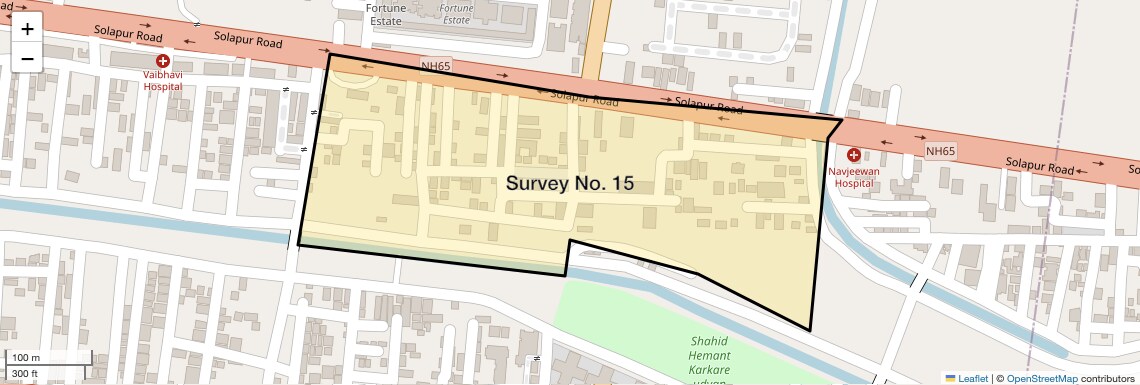 Location Map of Survey No. 15, Pune