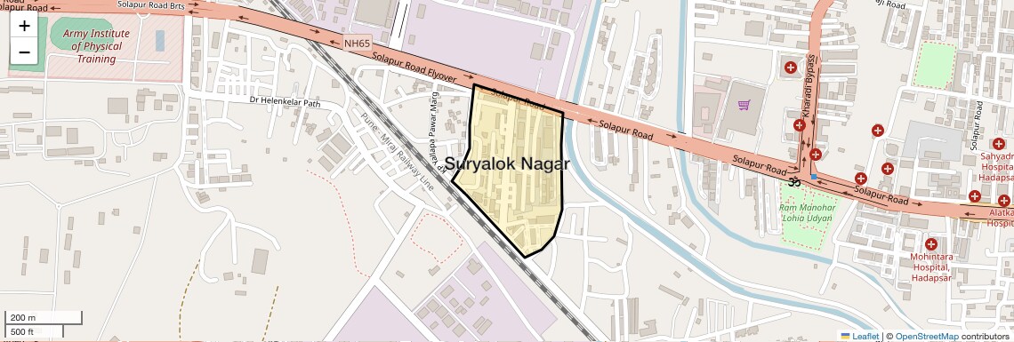 Location Map of Suryalok Nagar, Pune
