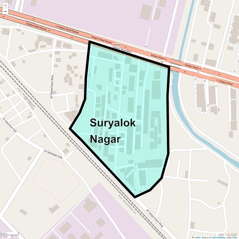 Location Map of Suryalok Nagar