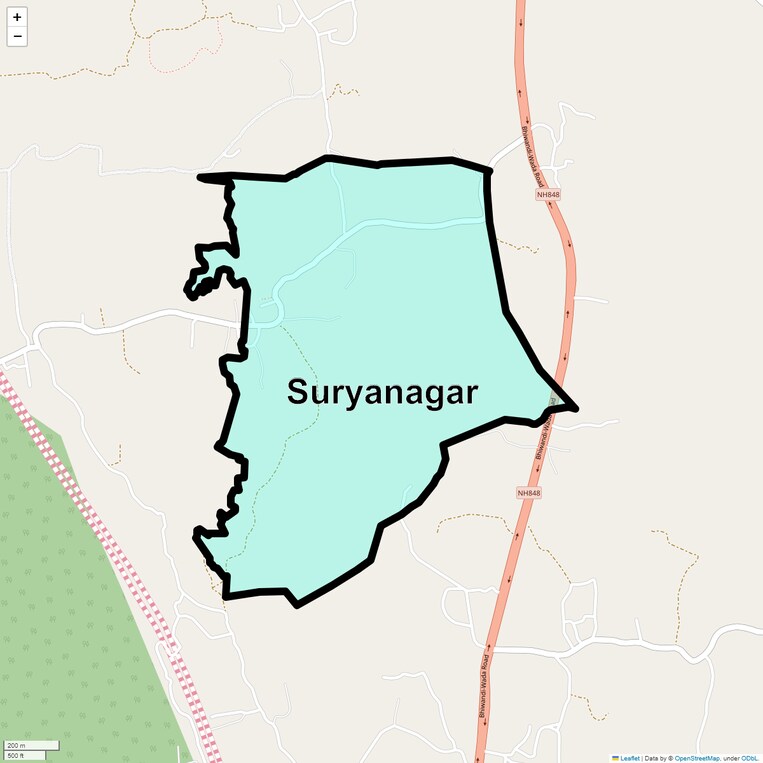 Location Map of Suryanagar